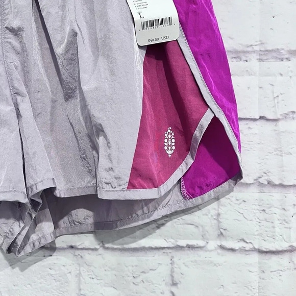 Free People Movement The Way Home Colorblock Purple Shorts Size Large Sports - Picture 3 of 10